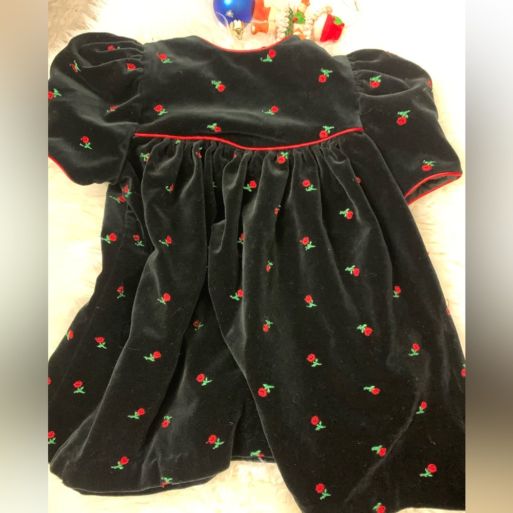 Black velvet party dress